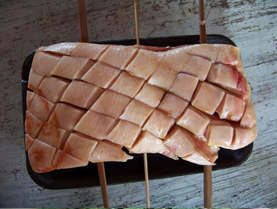 porc avant le laquage