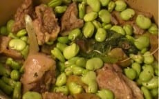 tajine d'agneau aux fèves et artichauts