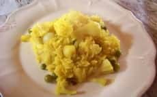 riz jaune aux petits pois