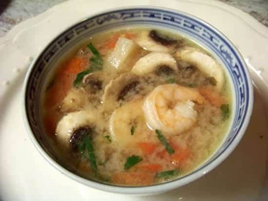 soupe thaï aux crevettes