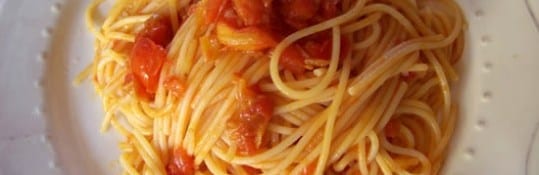 spaghetti à la sauce tomate maison