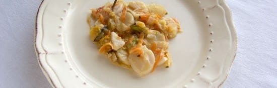 Coquilles Saint-Jacques aux légumes
