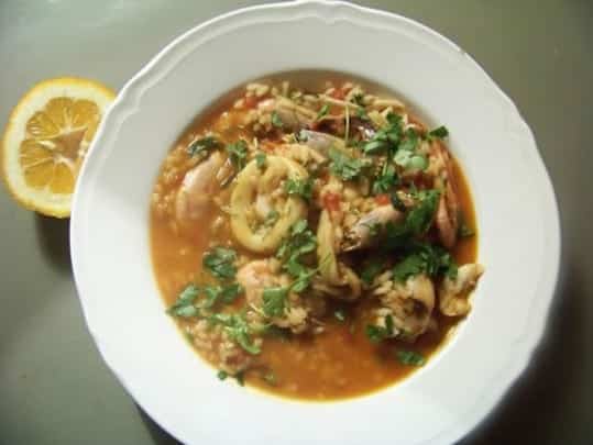 caldero, soupe épaisse au poisson 