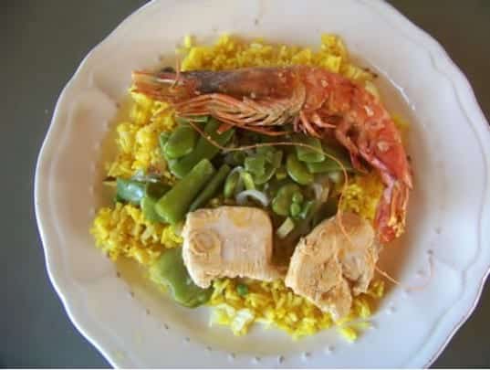 riz sauté aux crevettes