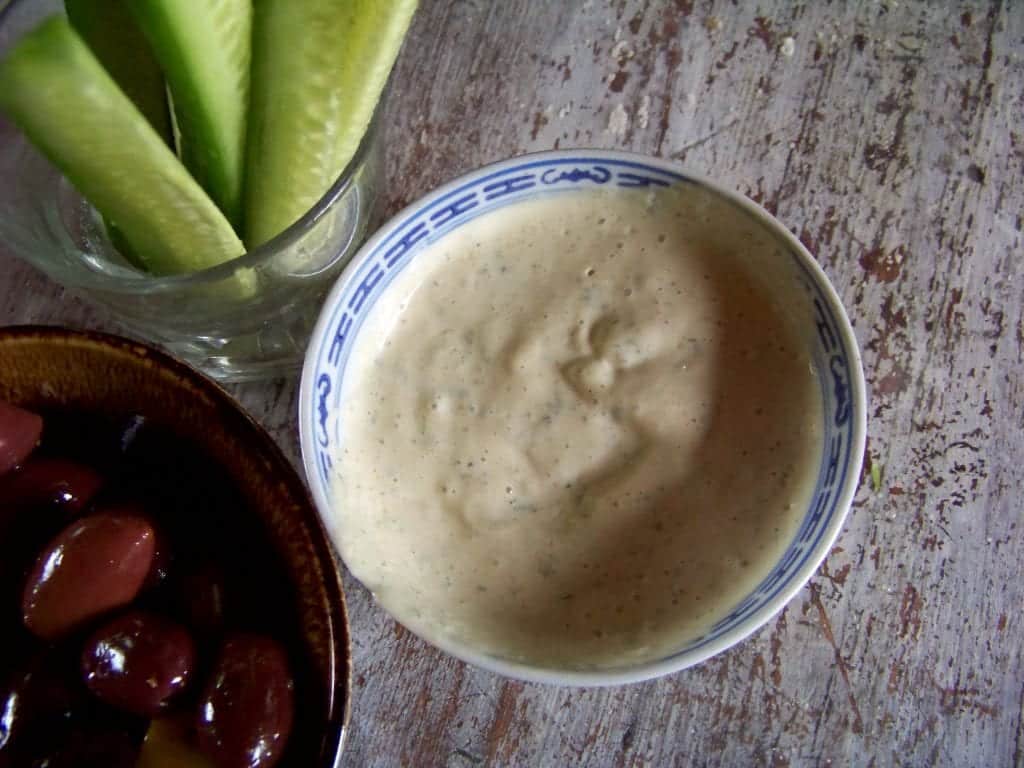 sauce au tofu pour crudités