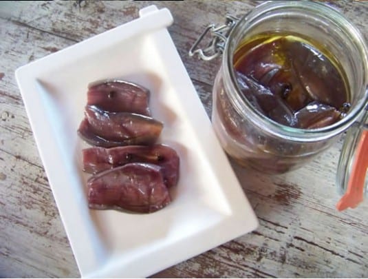 aubergines en conserve