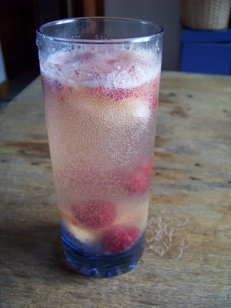 spritzer pêche framboise