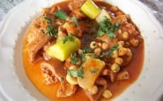 Douara : tripes à la tomate, navets et pois chiches