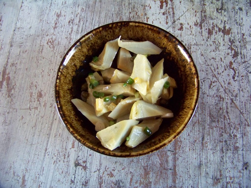 Artichauts bien blancs et prêts pour une délicieuse salade !