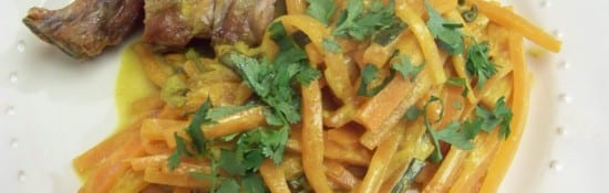 carottes au lait de coco, pistaches, safran et cardamome