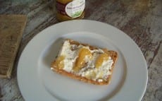 bruschetta au chèvre frais et miel de coriandre