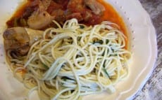 spaghetti à l'ail et au basilic
