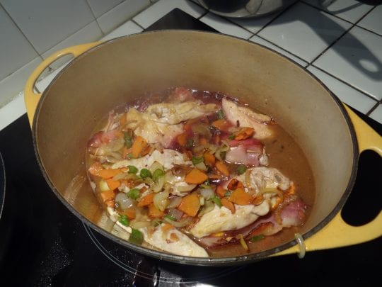 Filets de poulet au jambon sec